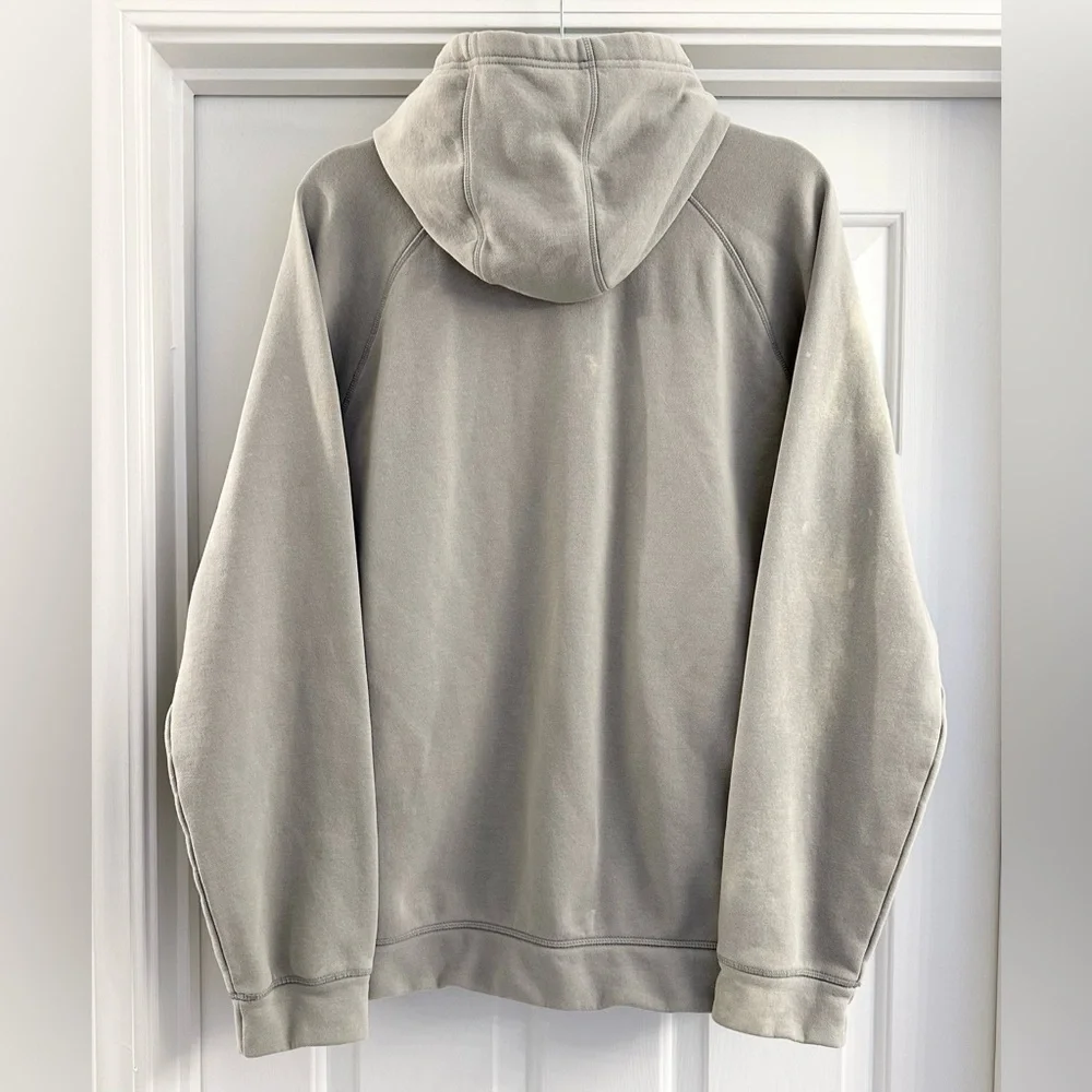 Adidas Pullover‎ Fleece Hoodie Black Logo Mens Size L Gray gringe style
